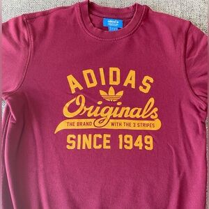 Adidas Originals Crewneck Sweatshirt Maroon Sz.S